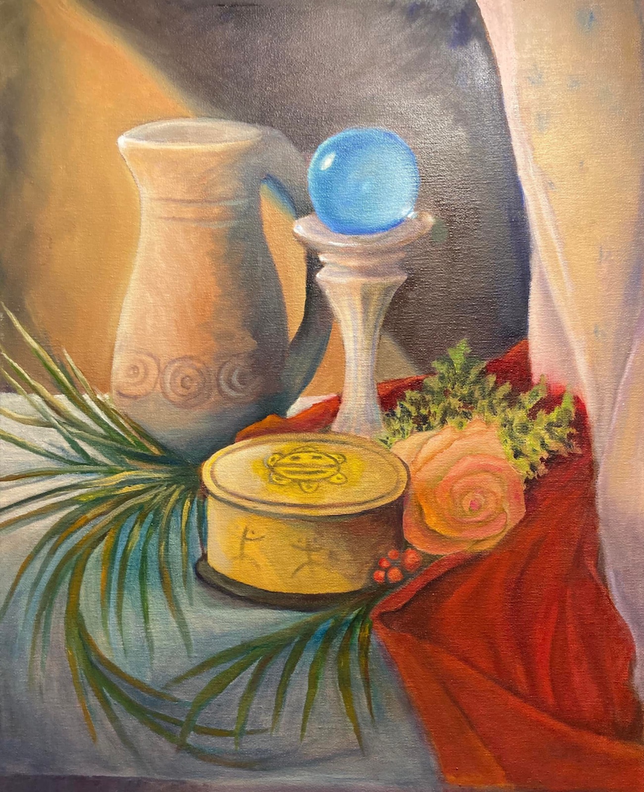 Blue Sphere, acrylic