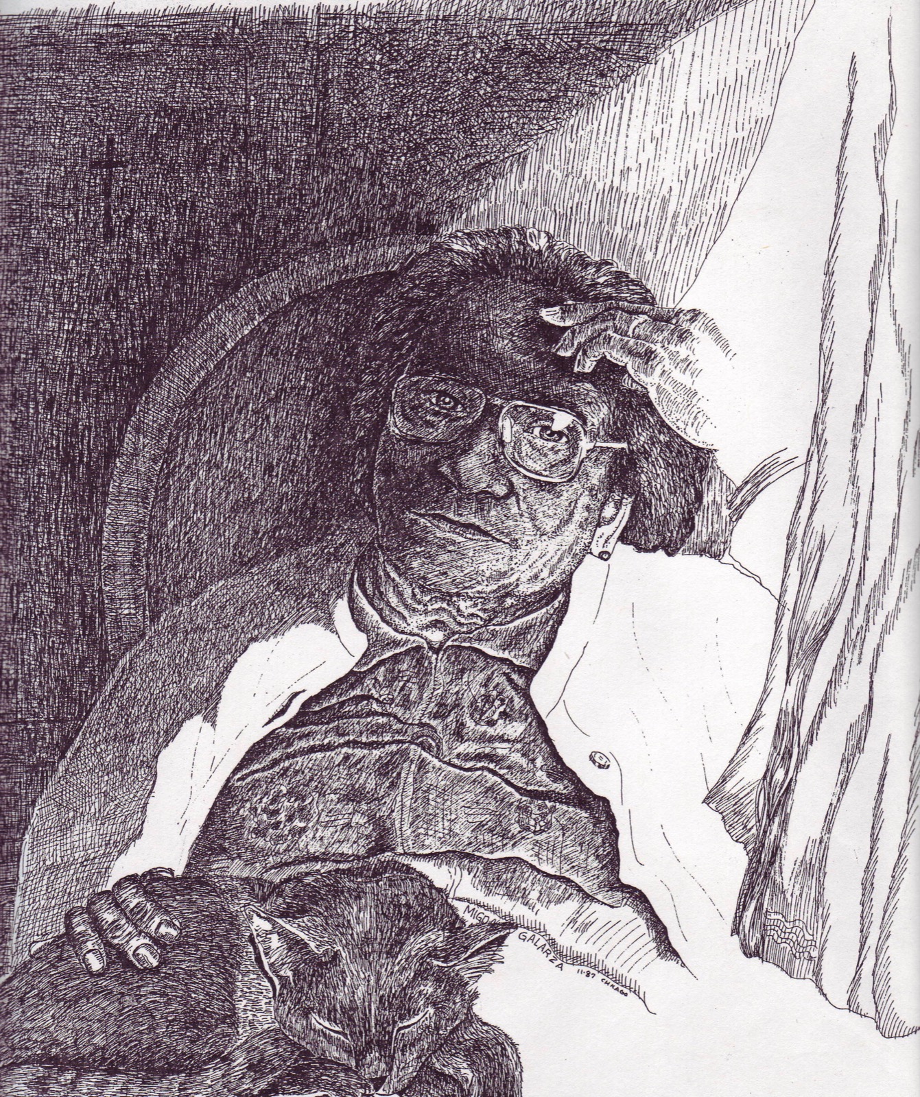 Dougs Mom, pen & ink